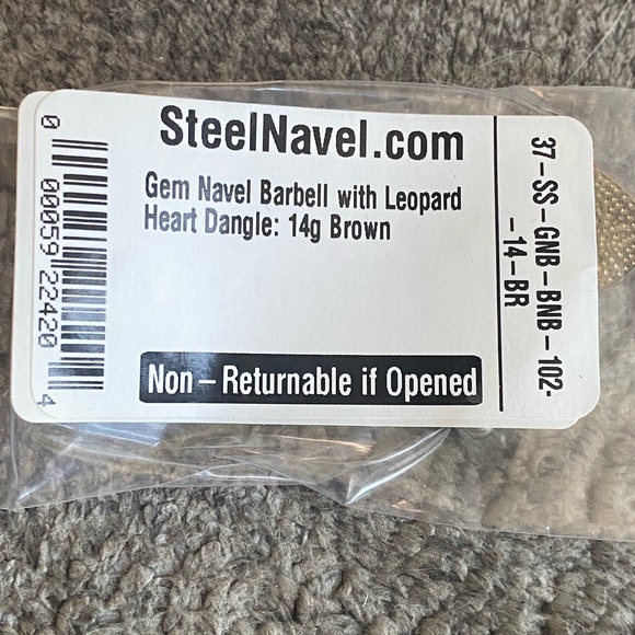 Cheetah heart belly ring - Picture 4 of 4